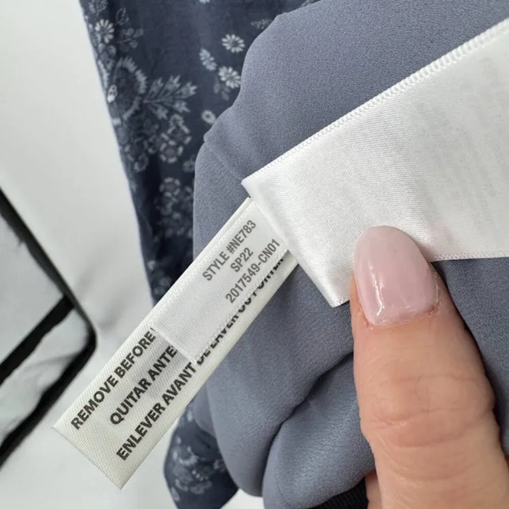 Madewell Archival Floral Tie-Back Button-Front Midi Dress Size 0 NWT - Picture 8 of 15